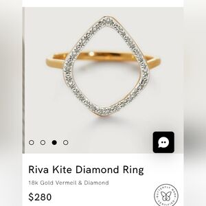 MONICA VINADER Riva  Diamond Hoop Ring. #75